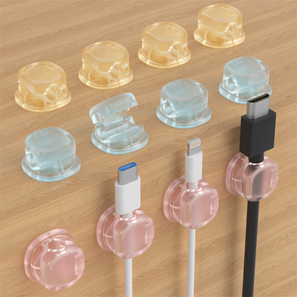 Desk Cable Organizer - Organisateur de câbles magnétique transparent 3