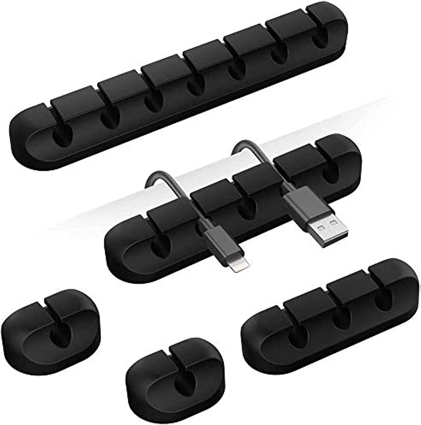 Desk Cable Organizer - Support de câble adhésif, clips de
