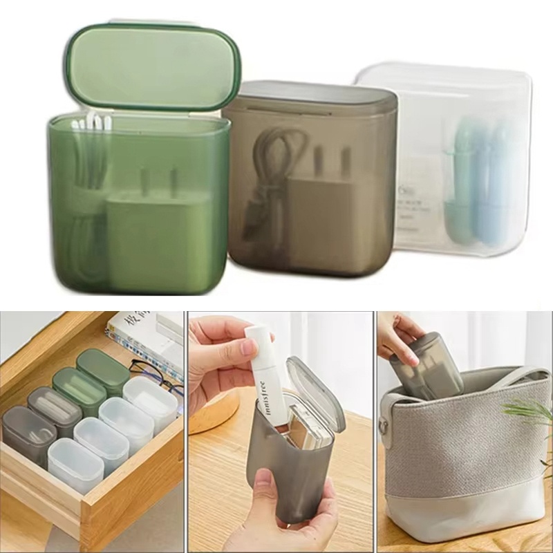 Desk Cable Organizer - Boîte de rangement transparente pour câbles