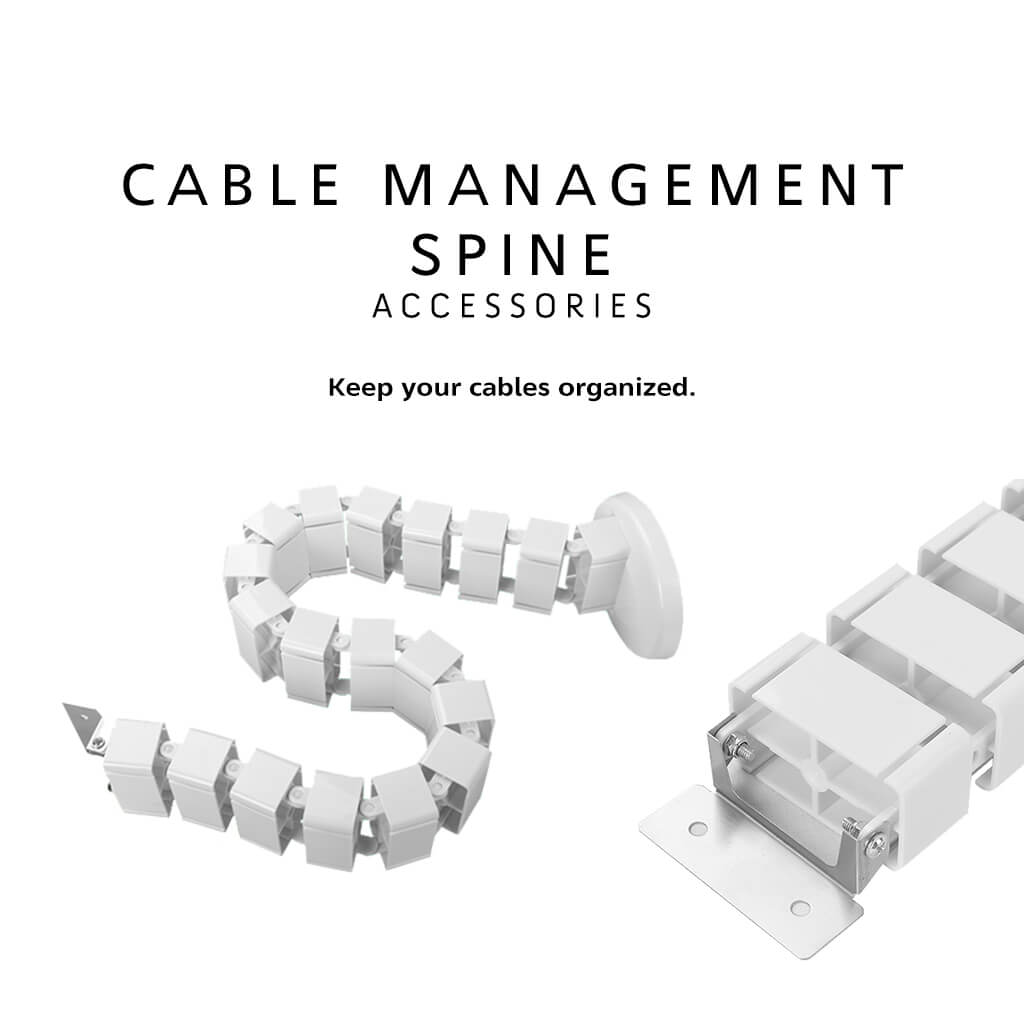 Desk Cable Organizer - ISRTAO Organisateur de câbles blanc sous