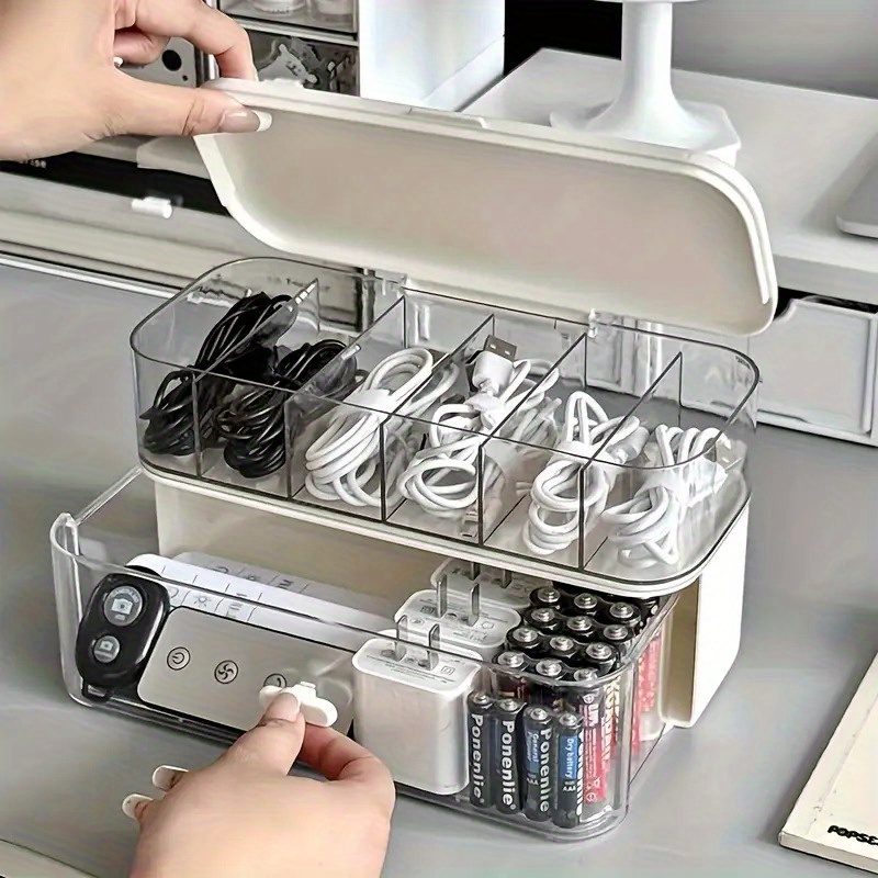 Desk Cable Organizer - Boîte organisatrice de câbles de bureau