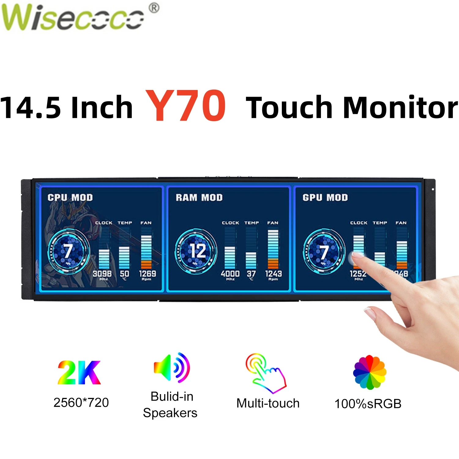 Pc Gaming Y70 - Wisecoco 12.6/14.5 pouces 2K IPS PC