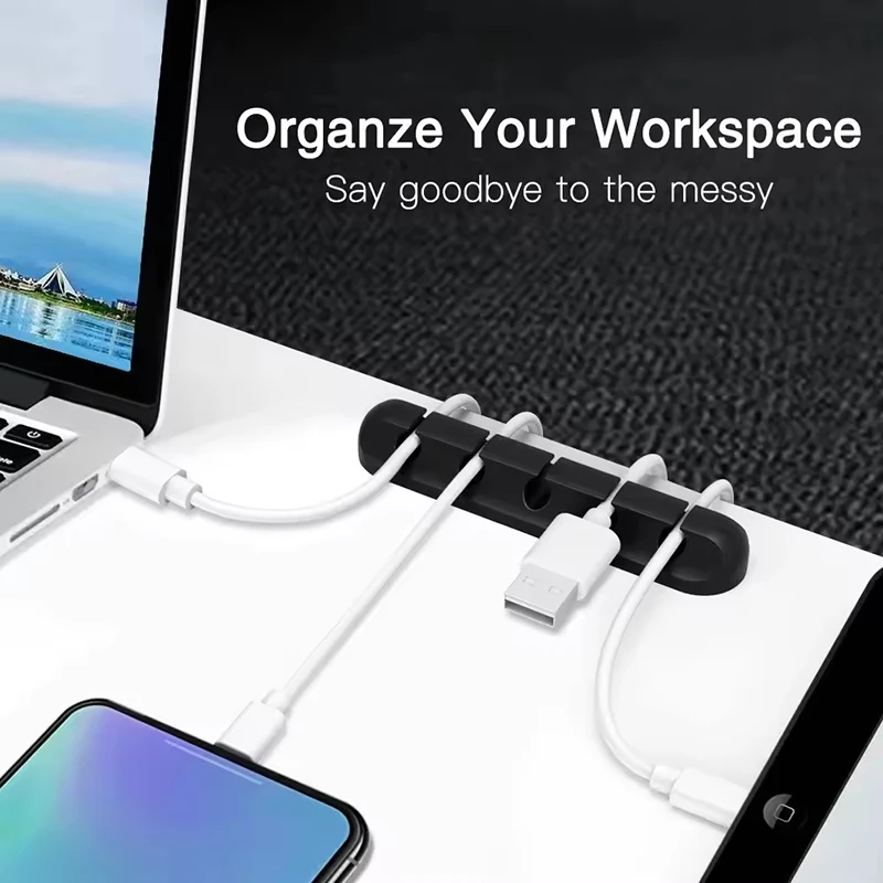 Clip de câble USB en silicone, - Desk Cable Organizer avis et prix