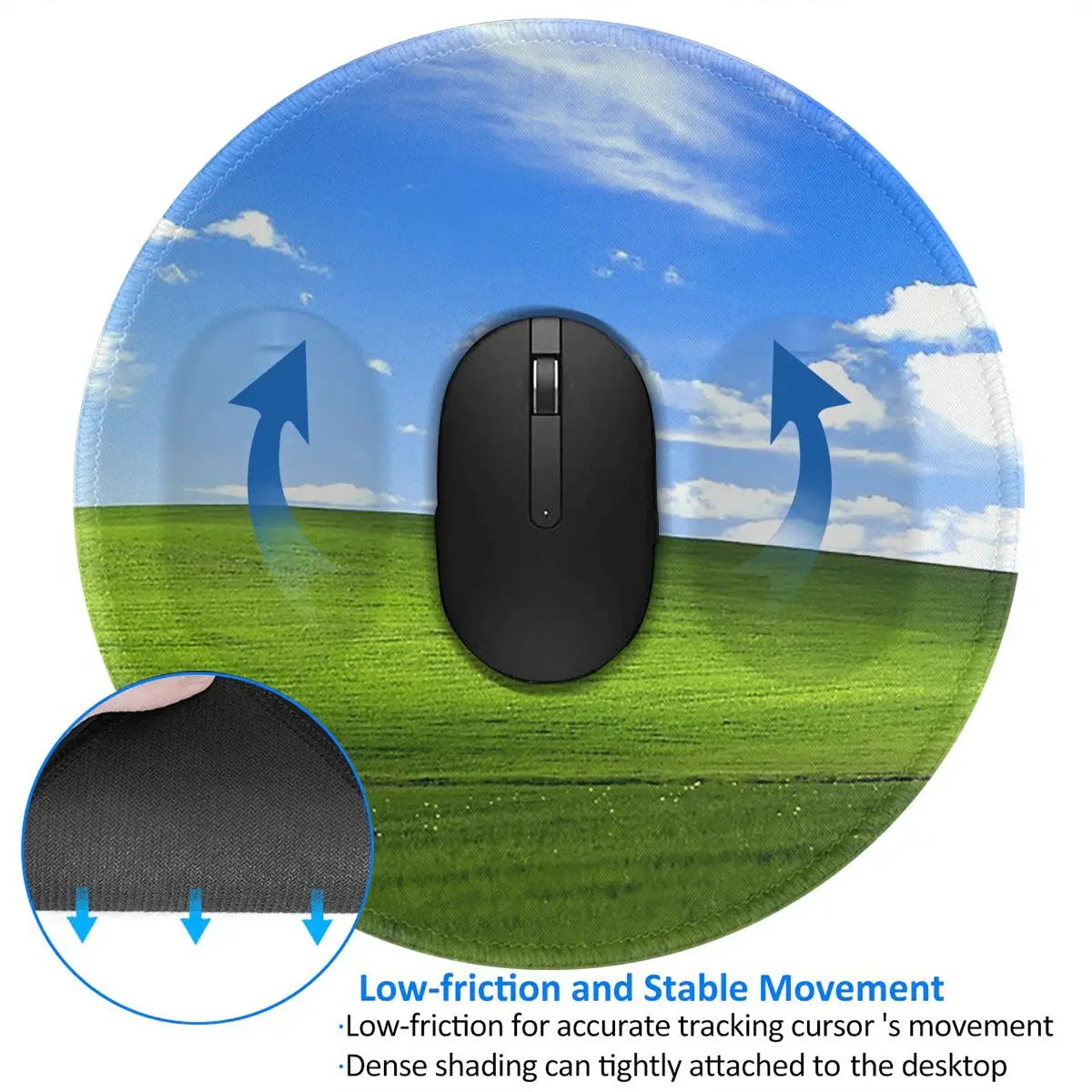Tapis de souris rond avec moti - Pc Gaming Wallpaper avis et prix