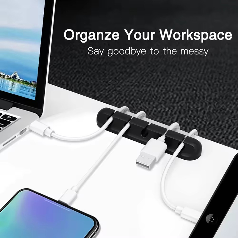 Clip de câble USB en silicone, - Desk Cable Organizer avis et prix