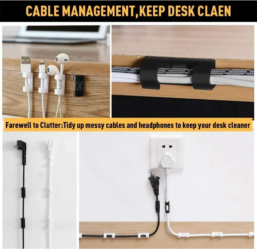 Support de câble mural auto-ad - Desk Cable Organizer avis et prix