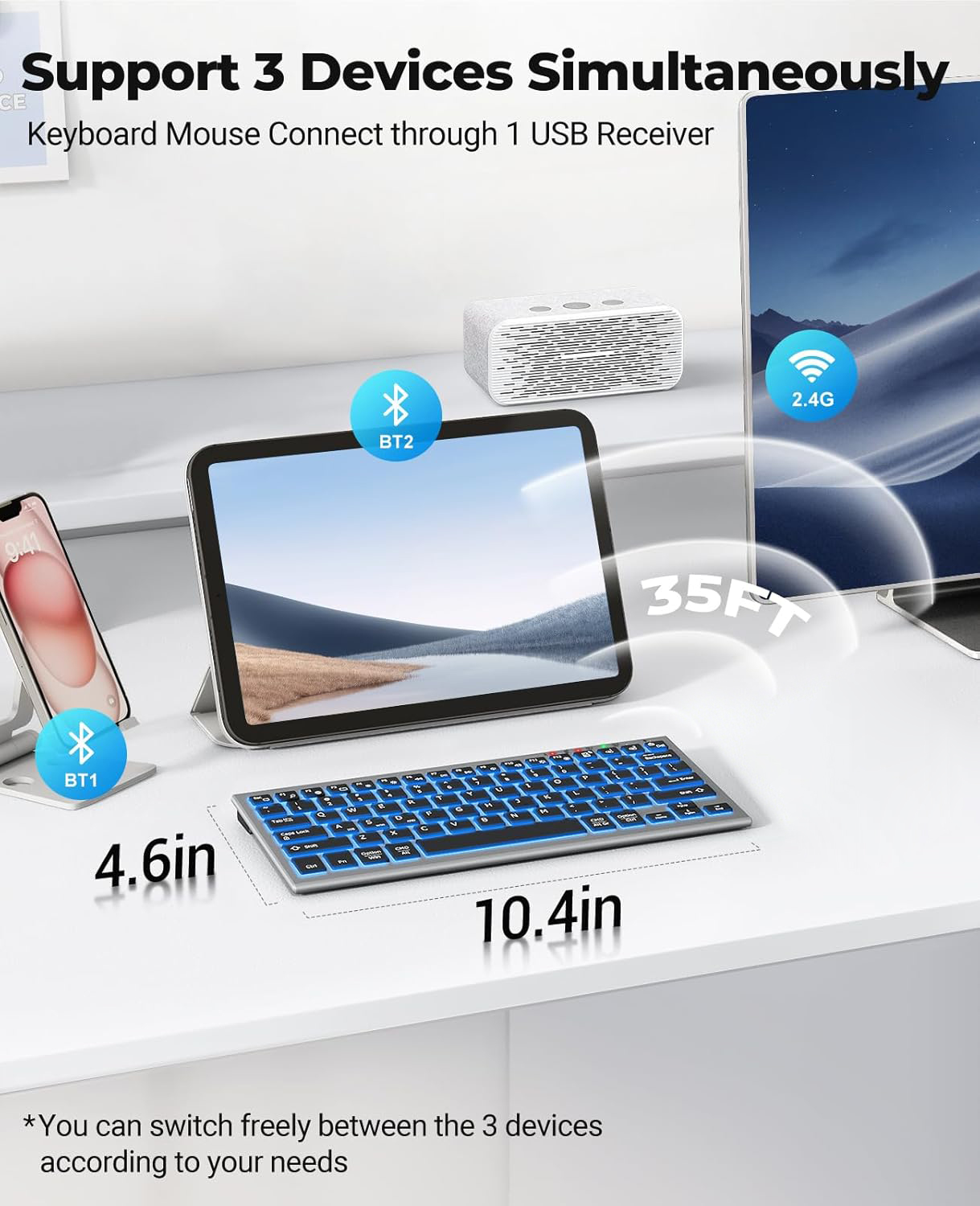 Clavier sans fil Bluetooth JOM - Pc Gaming Windows 7 avis et prix